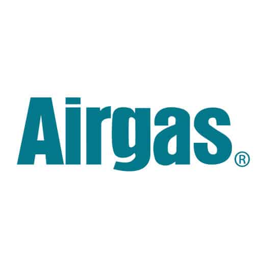 aquamarine logo Airgas na białym tle w dużym układzie kwadratowym