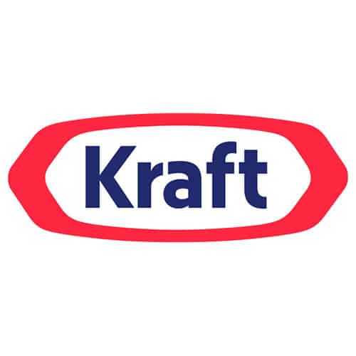 rotes und blaues Kraft-Logo auf weißem Hintergrund im Banner-Layout