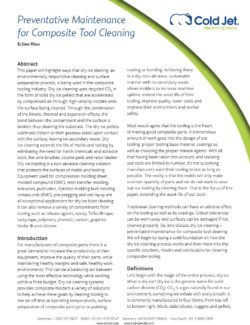 preventative maintenance for composite tool cleaning